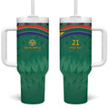 South Africa Cricket Custom Tumbler With Handle Proteas Green