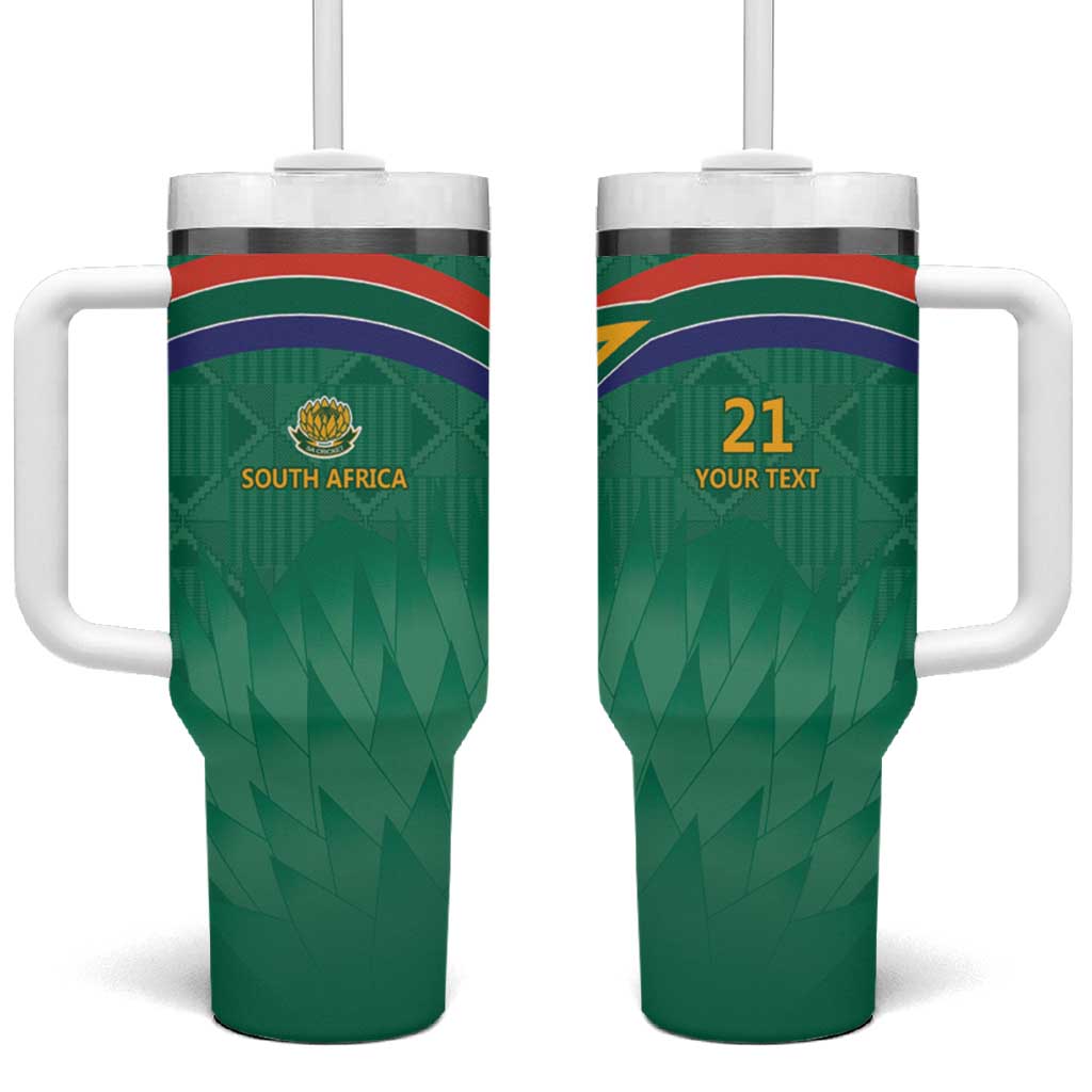 South Africa Cricket Custom Tumbler With Handle Proteas Green