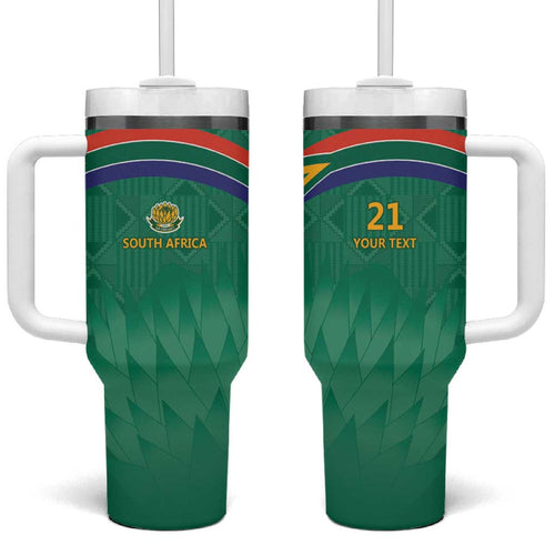 South Africa Cricket Custom Tumbler With Handle Proteas Green