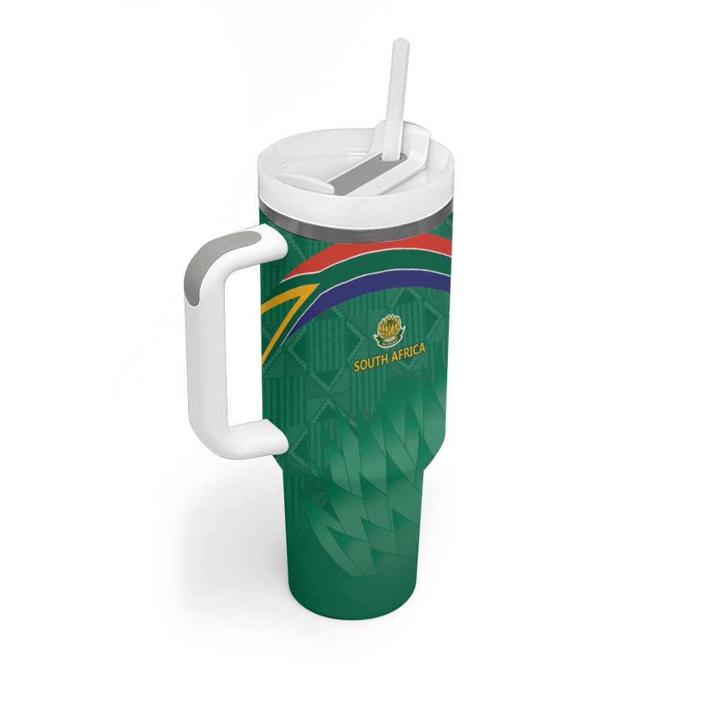 South Africa Cricket Custom Tumbler With Handle Proteas Green