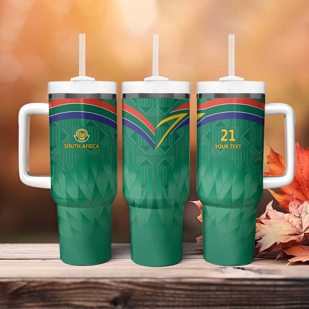 South Africa Cricket Custom Tumbler With Handle Proteas Green