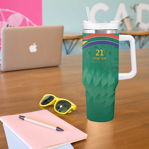 South Africa Cricket Custom Tumbler With Handle Proteas Green