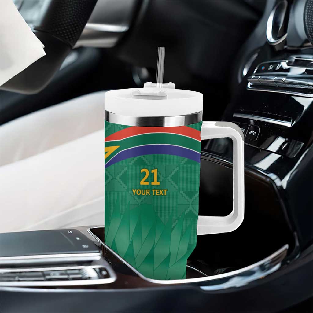 South Africa Cricket Custom Tumbler With Handle Proteas Green