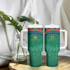 South Africa Cricket Custom Tumbler With Handle Proteas Green