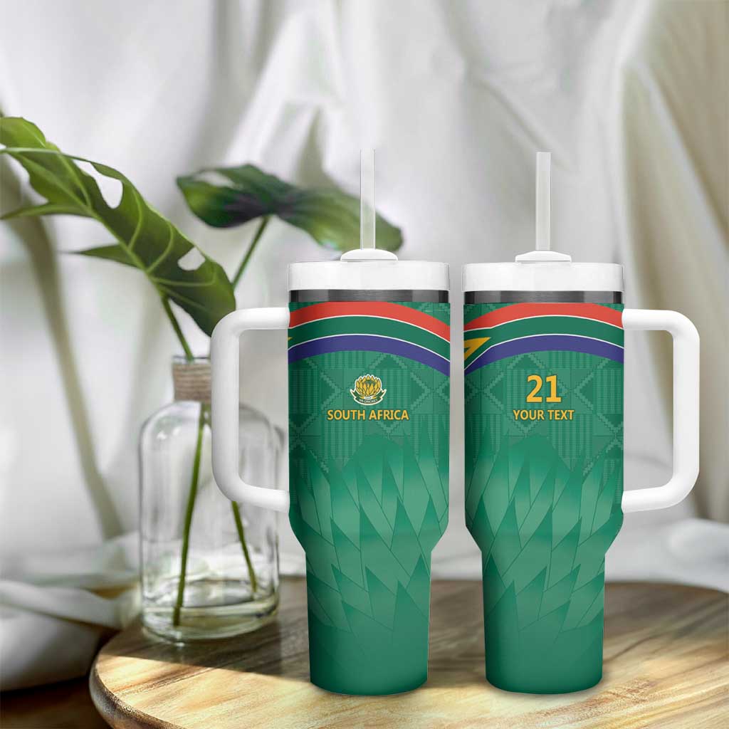 South Africa Cricket Custom Tumbler With Handle Proteas Green