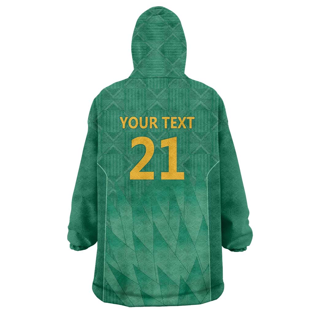 South Africa Cricket Custom Wearable Blanket Hoodie Proteas Green