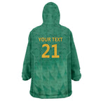 South Africa Cricket Custom Wearable Blanket Hoodie Proteas Green