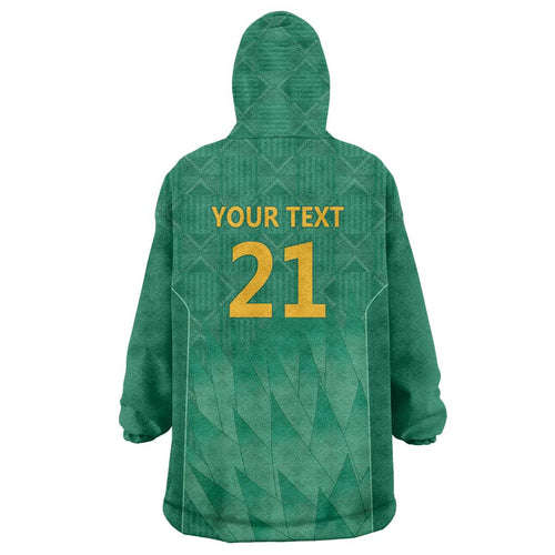 South Africa Cricket Custom Wearable Blanket Hoodie Proteas Green