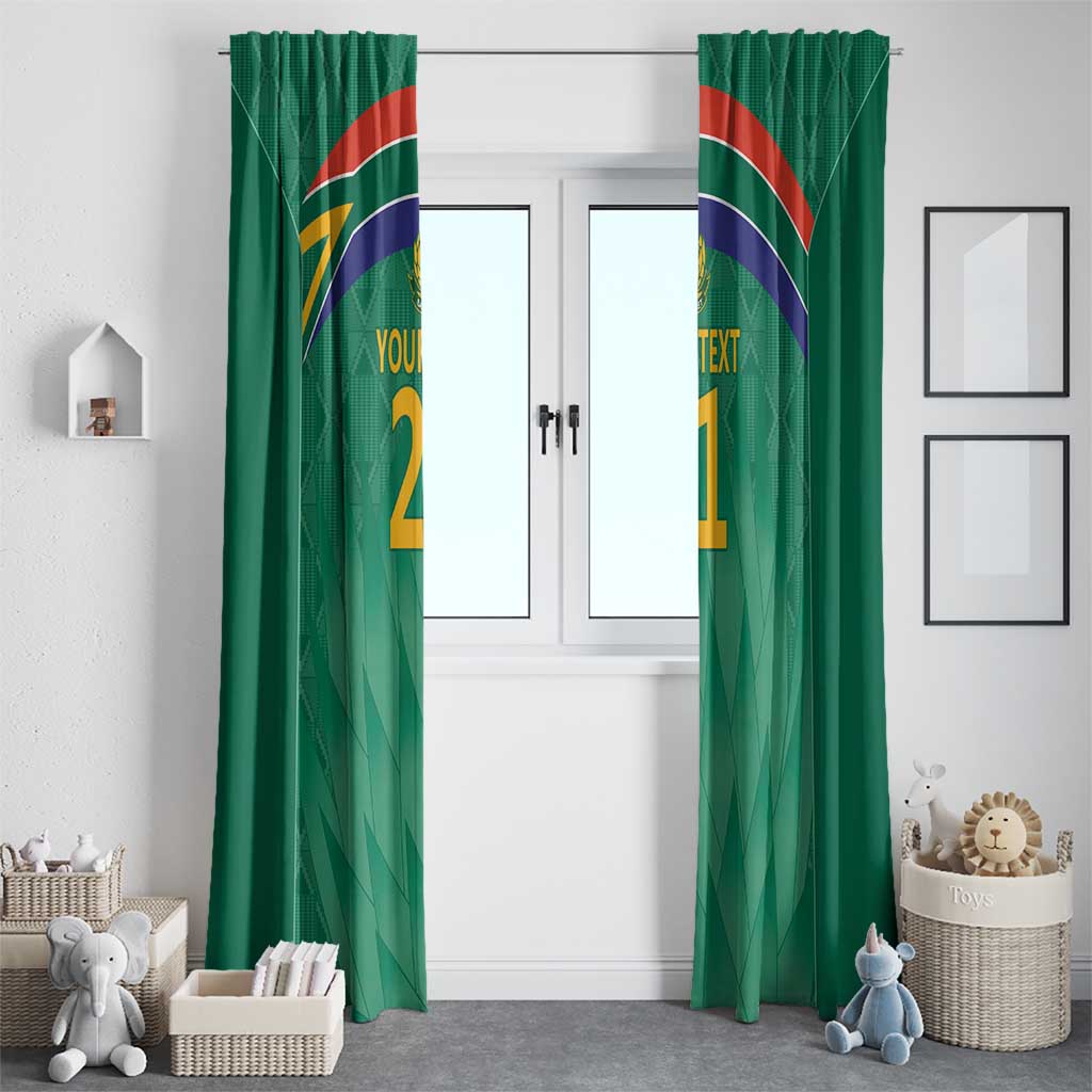 South Africa Cricket Custom Window Curtain Proteas Green