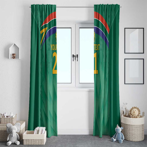 South Africa Cricket Custom Window Curtain Proteas Green