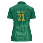 South Africa Cricket Custom Women Polo Shirt Proteas Green