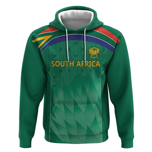 South Africa Cricket Custom Zip Hoodie Proteas Green