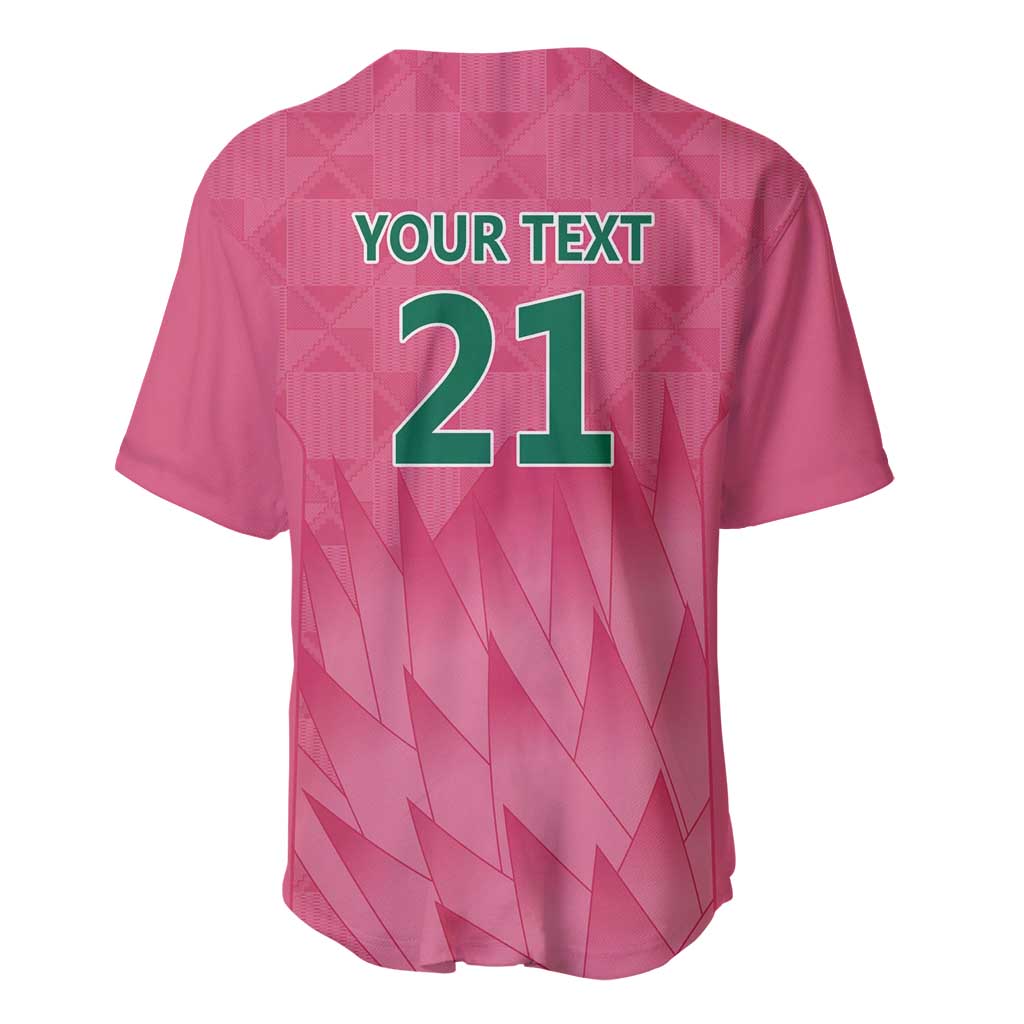 South Africa Cricket Custom Baseball Jersey Proteas Pink