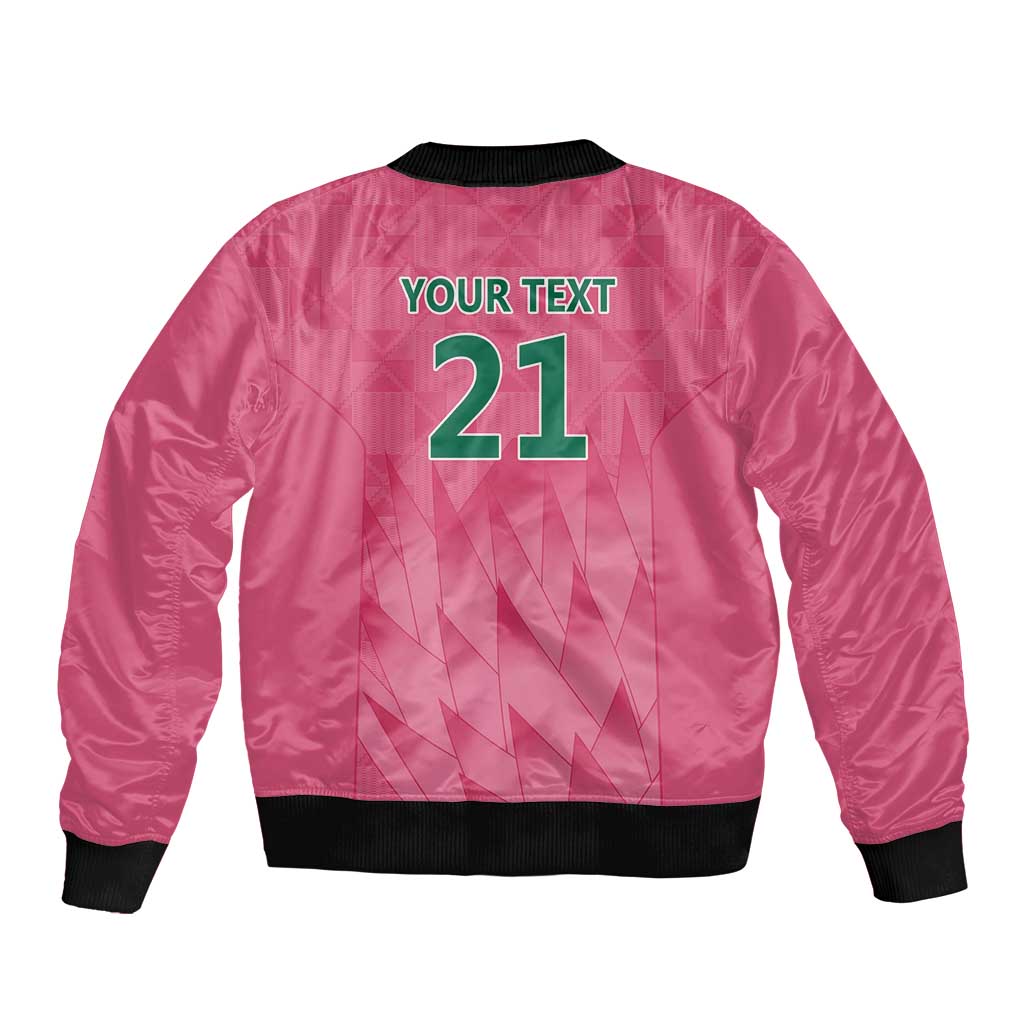 South Africa Cricket Custom Bomber Jacket Proteas Pink