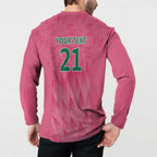 South Africa Cricket Custom Button Sweatshirt Proteas Pink