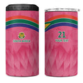 South Africa Cricket Custom 4 in 1 Can Cooler Tumbler Proteas Pink