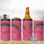 South Africa Cricket Custom 4 in 1 Can Cooler Tumbler Proteas Pink