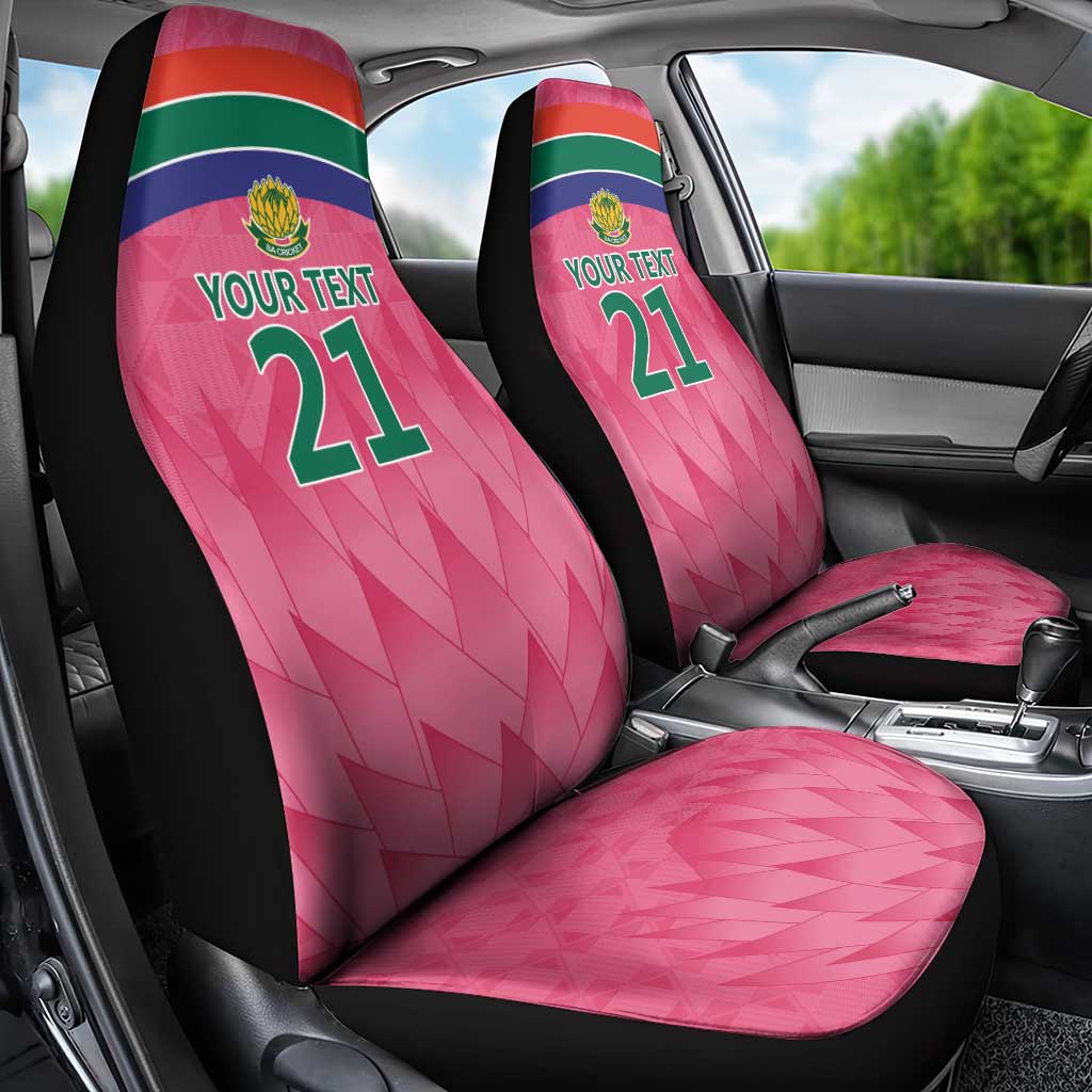 South Africa Cricket Custom Car Seat Cover Proteas Pink