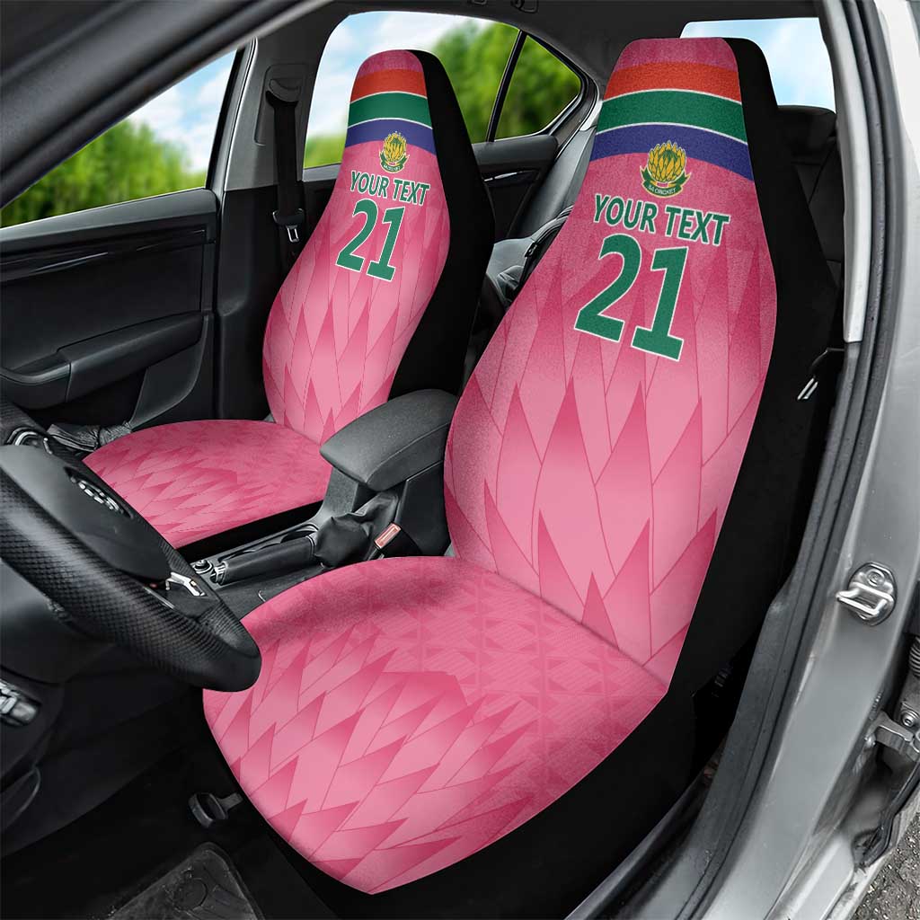 South Africa Cricket Custom Car Seat Cover Proteas Pink