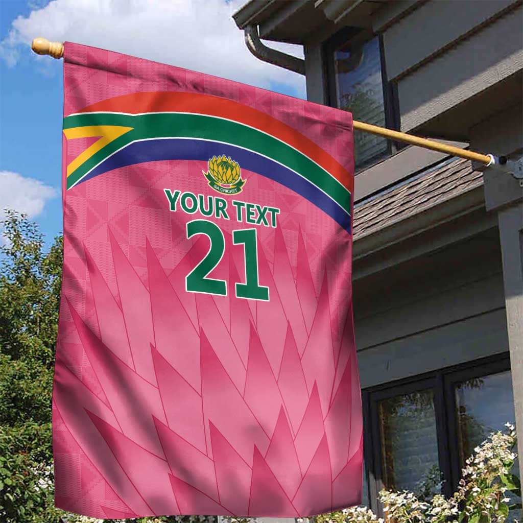 South Africa Cricket Custom Garden Flag Proteas Pink