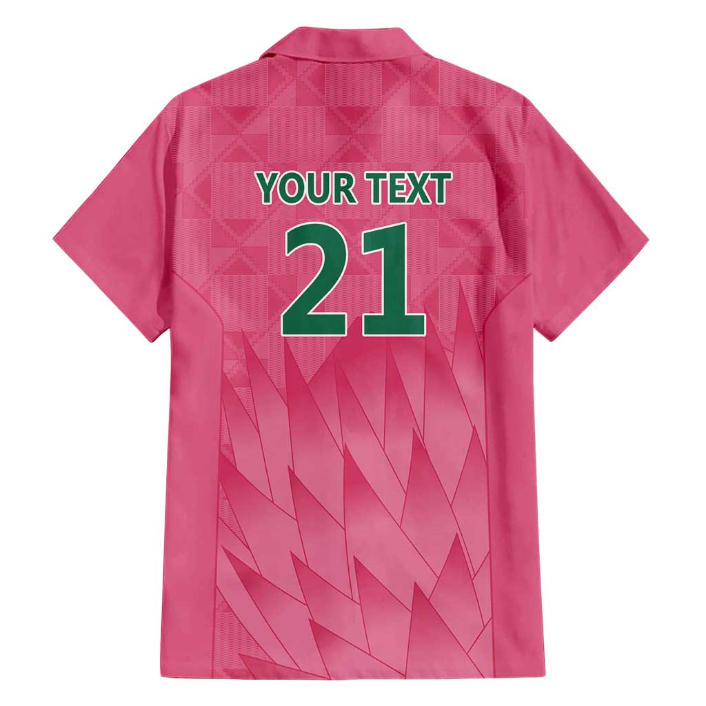 South Africa Cricket Custom Hawaiian Shirt Proteas Pink