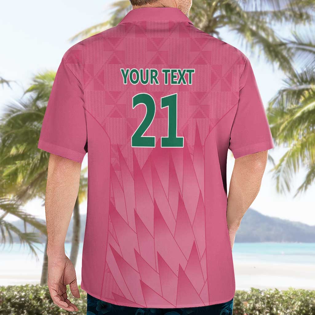 South Africa Cricket Custom Hawaiian Shirt Proteas Pink