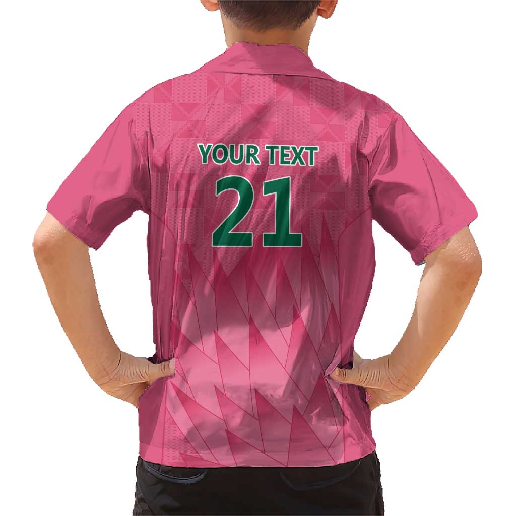 South Africa Cricket Custom Hawaiian Shirt Proteas Pink