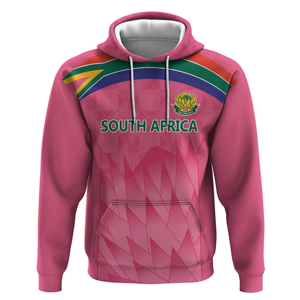 South Africa Cricket Custom Hoodie Proteas Pink