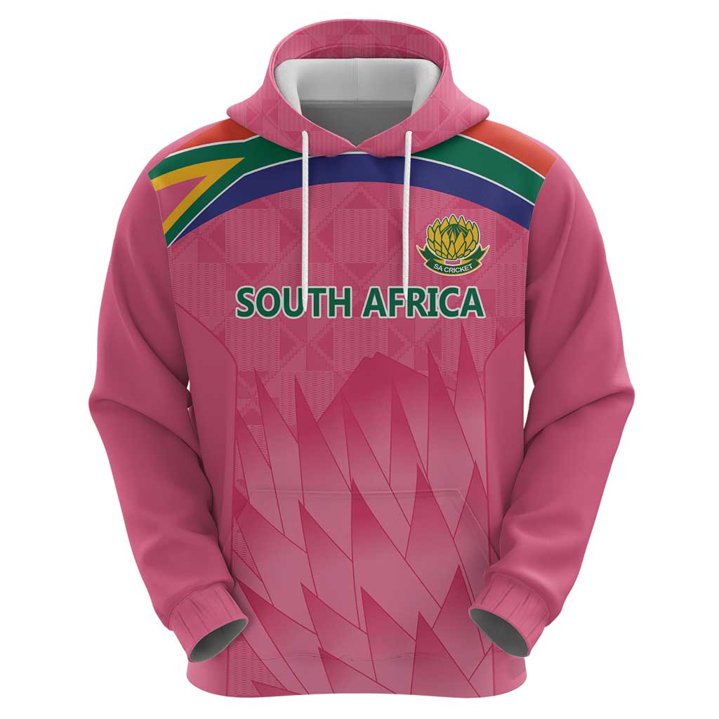 South Africa Cricket Custom Hoodie Proteas Pink