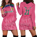 South Africa Cricket Custom Hoodie Dress Proteas Pink