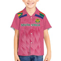 South Africa Cricket Custom Kid Hawaiian Shirt Proteas Pink