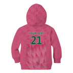 South Africa Cricket Custom Kid Hoodie Proteas Pink