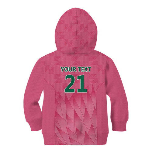 South Africa Cricket Custom Kid Hoodie Proteas Pink