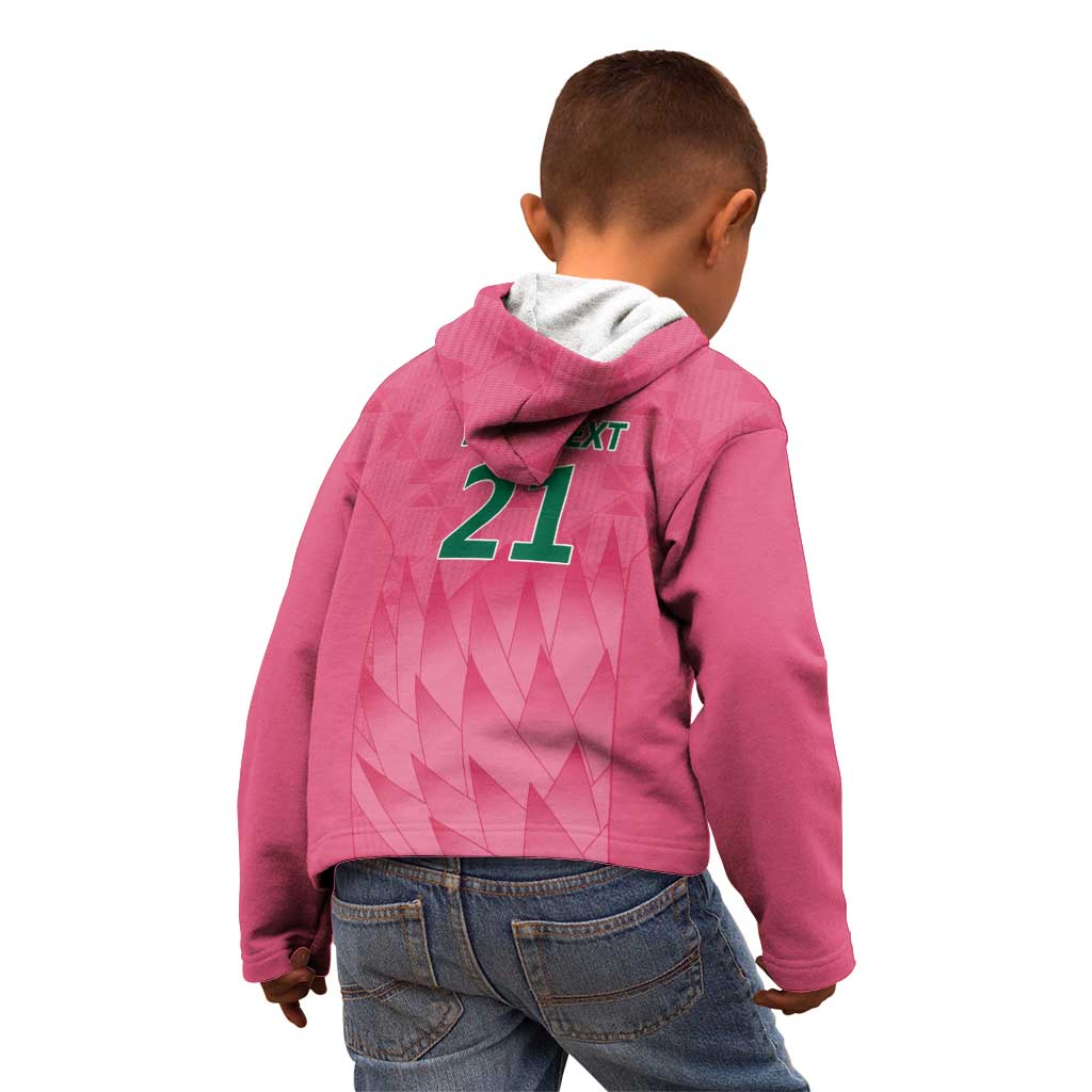 South Africa Cricket Custom Kid Hoodie Proteas Pink