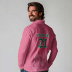 South Africa Cricket Custom Long Sleeve Polo Shirt Proteas Pink