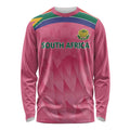 South Africa Cricket Custom Long Sleeve Shirt Proteas Pink