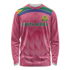 South Africa Cricket Custom Long Sleeve Shirt Proteas Pink
