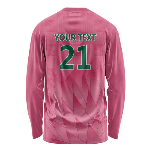 South Africa Cricket Custom Long Sleeve Shirt Proteas Pink