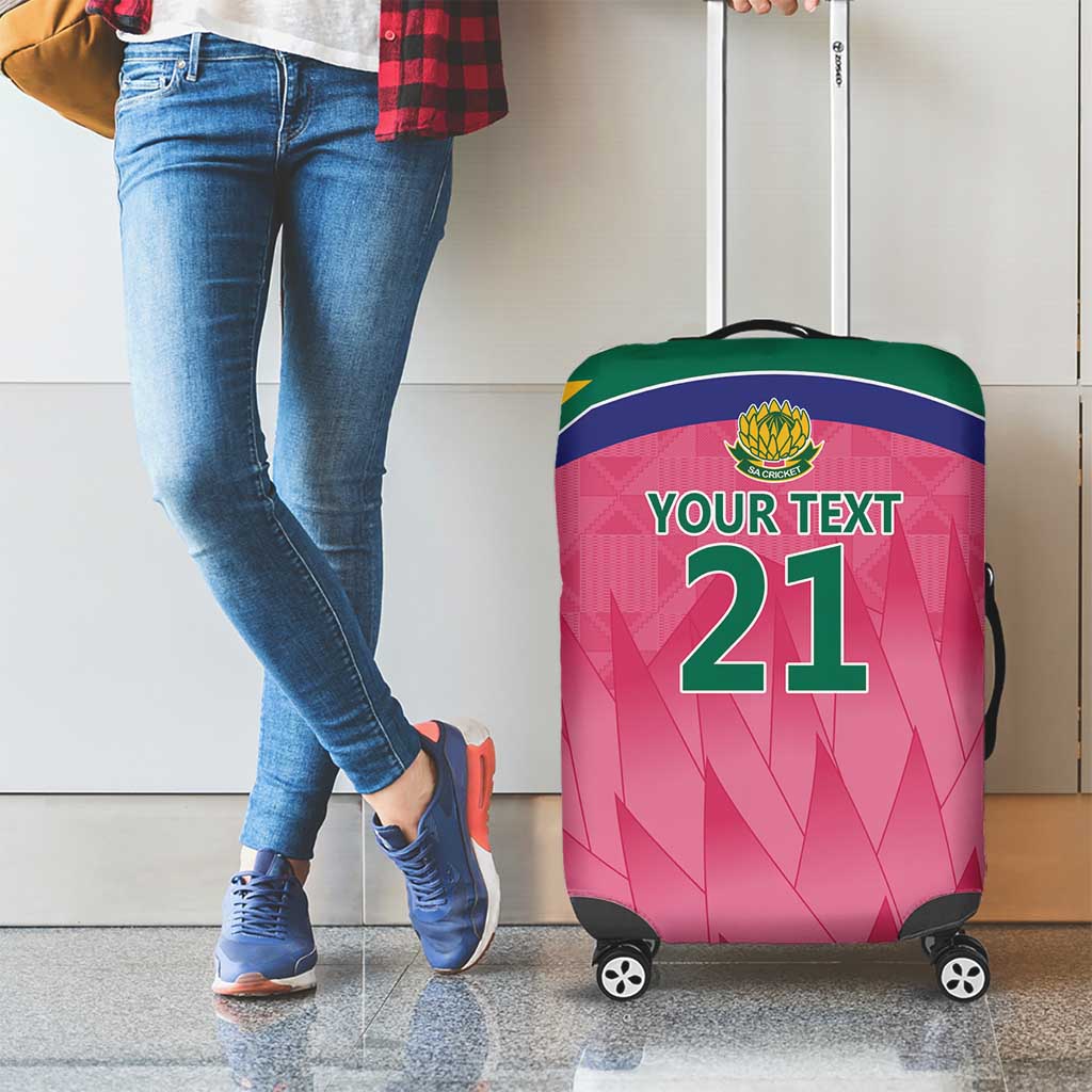 South Africa Cricket Custom Luggage Cover Proteas Pink