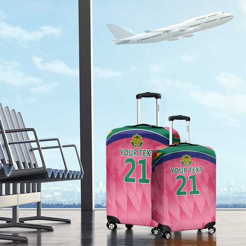 South Africa Cricket Custom Luggage Cover Proteas Pink