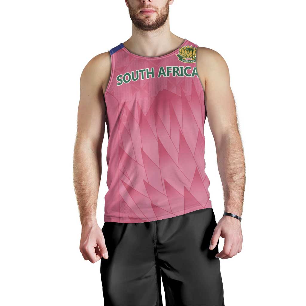 South Africa Cricket Custom Men Tank Top Proteas Pink