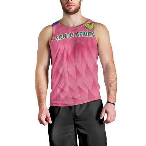 South Africa Cricket Custom Men Tank Top Proteas Pink