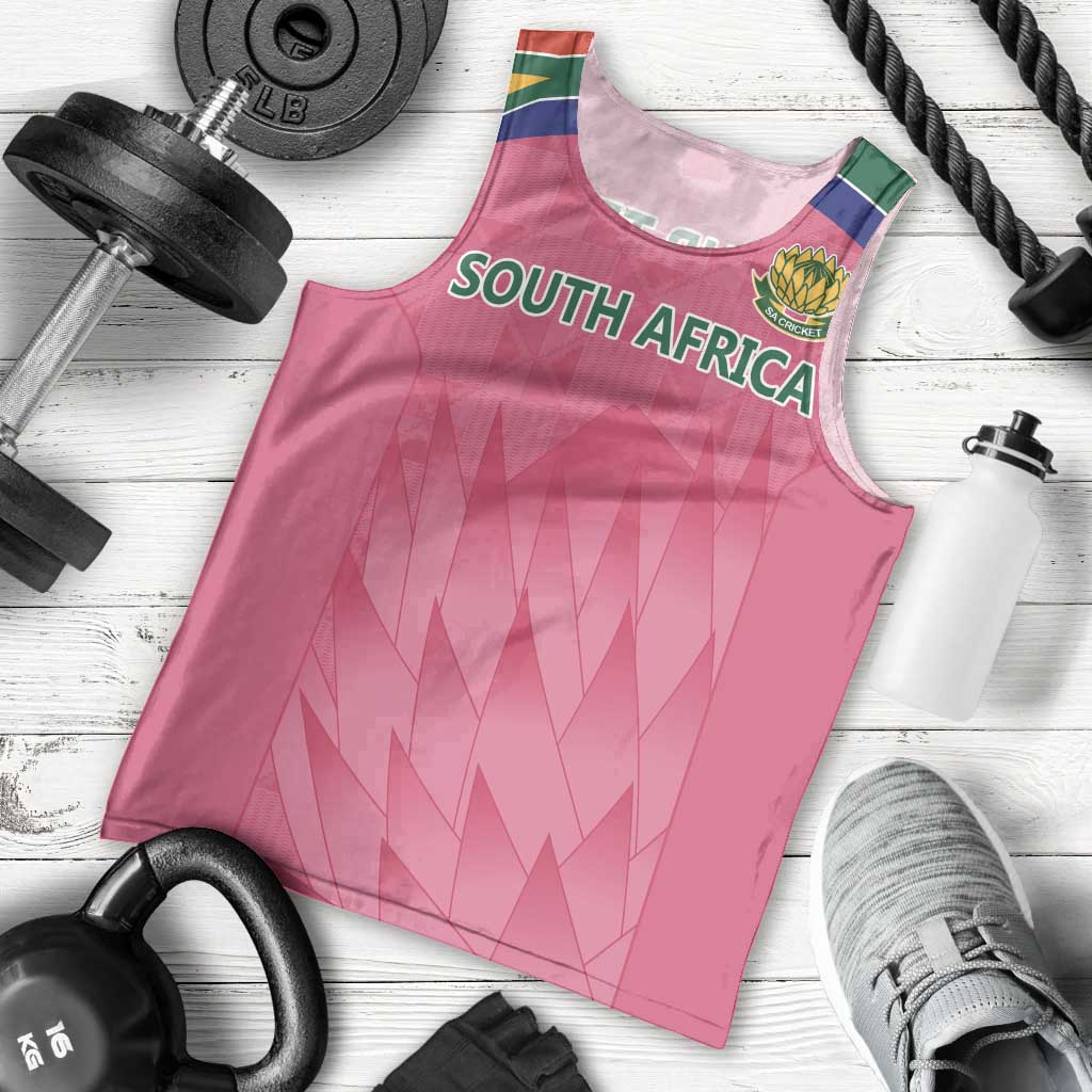 South Africa Cricket Custom Men Tank Top Proteas Pink