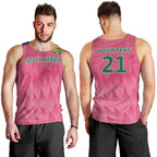 South Africa Cricket Custom Men Tank Top Proteas Pink