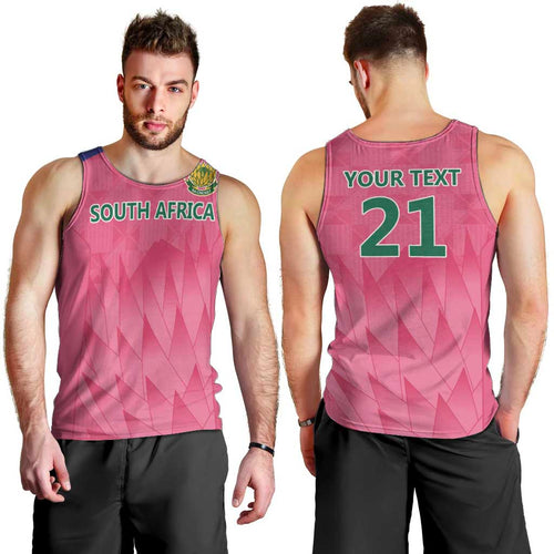 South Africa Cricket Custom Men Tank Top Proteas Pink