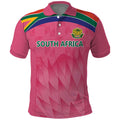 South Africa Cricket Custom Polo Shirt Proteas Pink