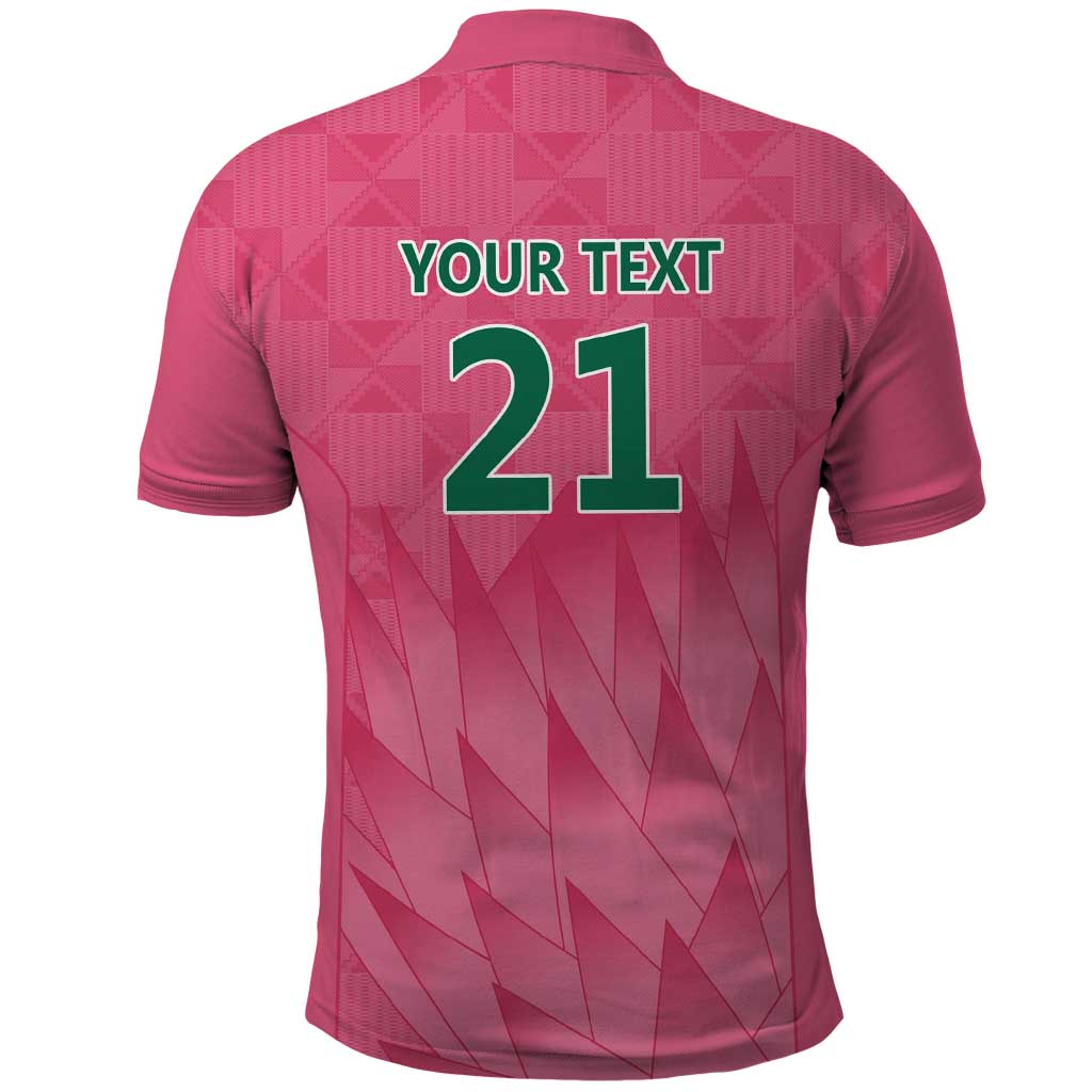 South Africa Cricket Custom Polo Shirt Proteas Pink