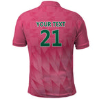 South Africa Cricket Custom Polo Shirt Proteas Pink