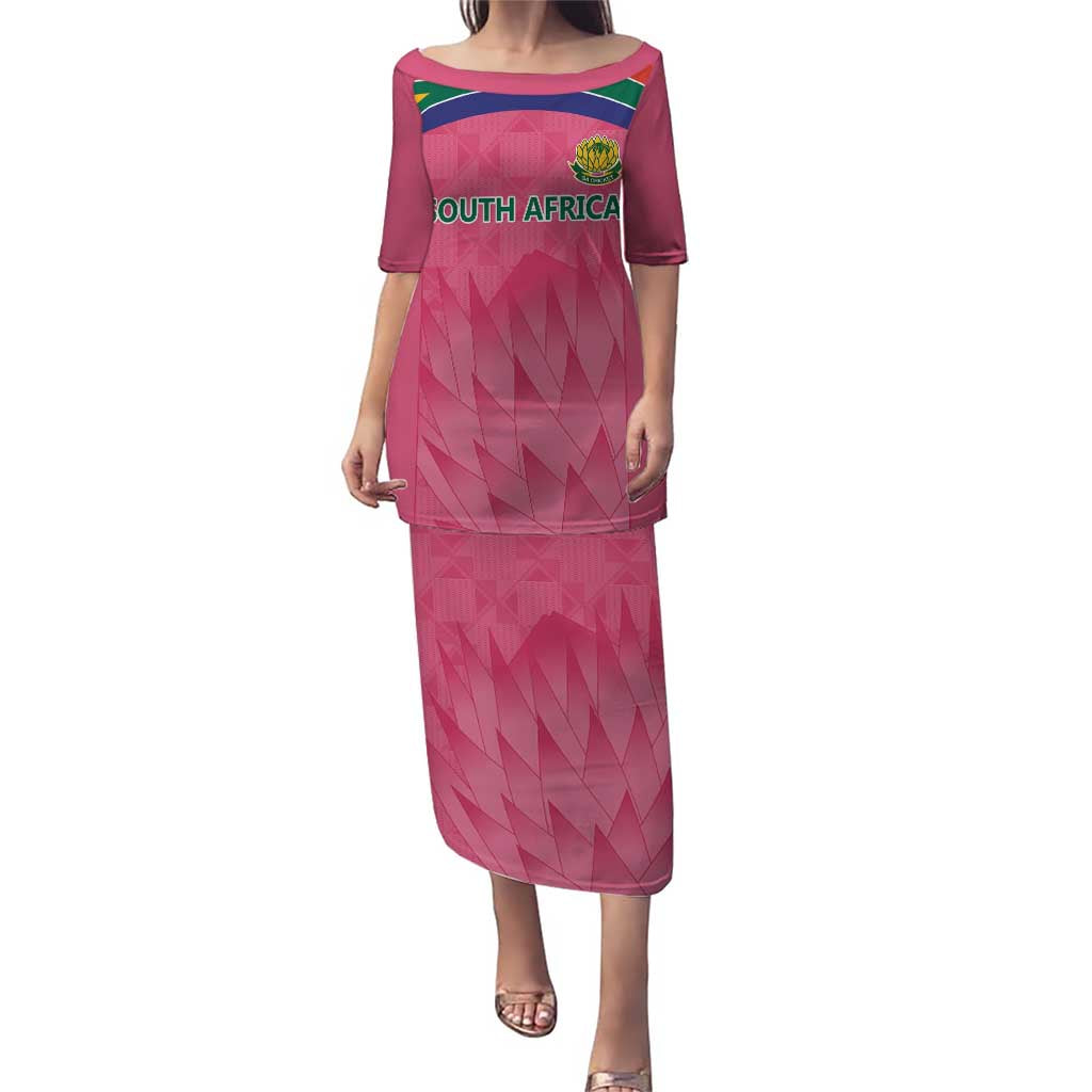 South Africa Cricket Custom Puletasi Proteas Pink