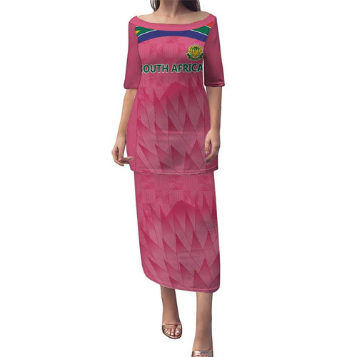 South Africa Cricket Custom Puletasi Proteas Pink